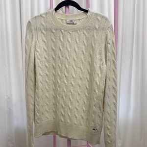 Vineyard Vines Cream Cable Knit Crewneck Sweater